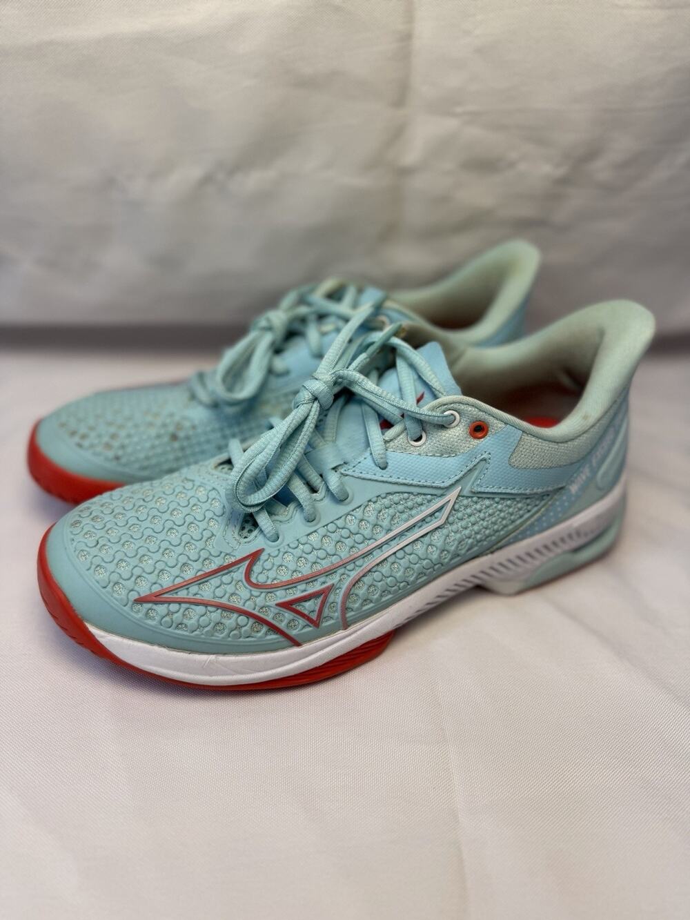 Mizuno Wave Exceed Tour 3 Women’s Size 7.5 Blue Pink Tennis Court Shoes